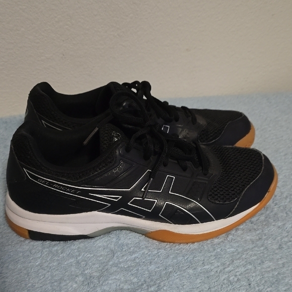 Asics Black and Tan Athletic Shoes with Gum Sole - Picture 4 of 15